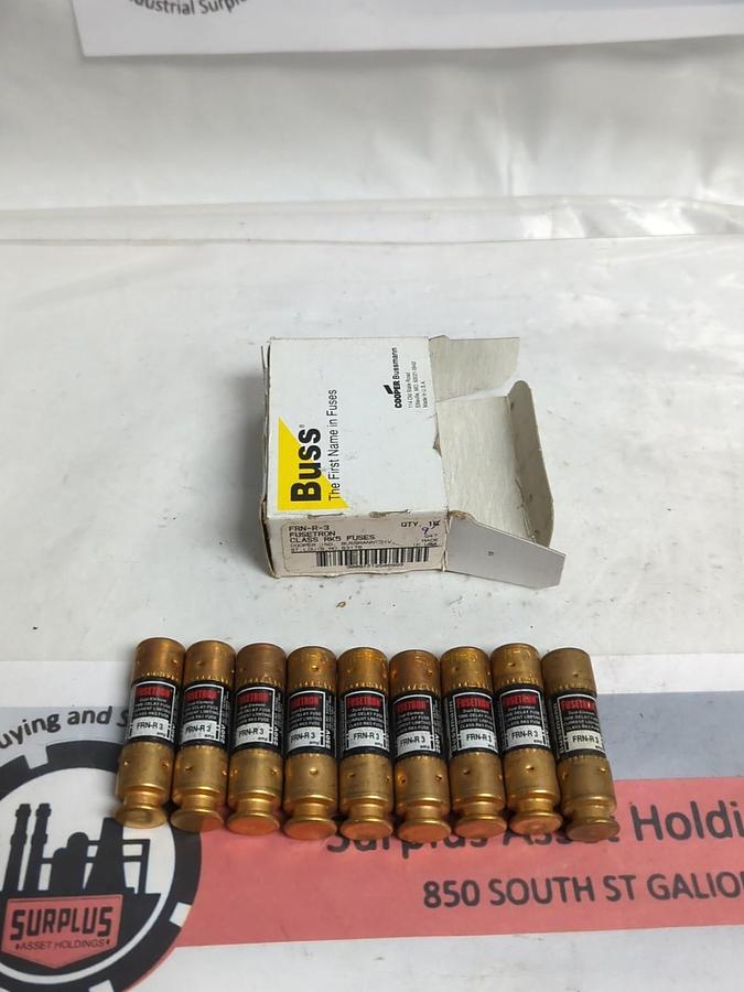 COOPER BUSSMANN,FRN-R-3,FUSETRON FUSES BOX OF 9 NOS