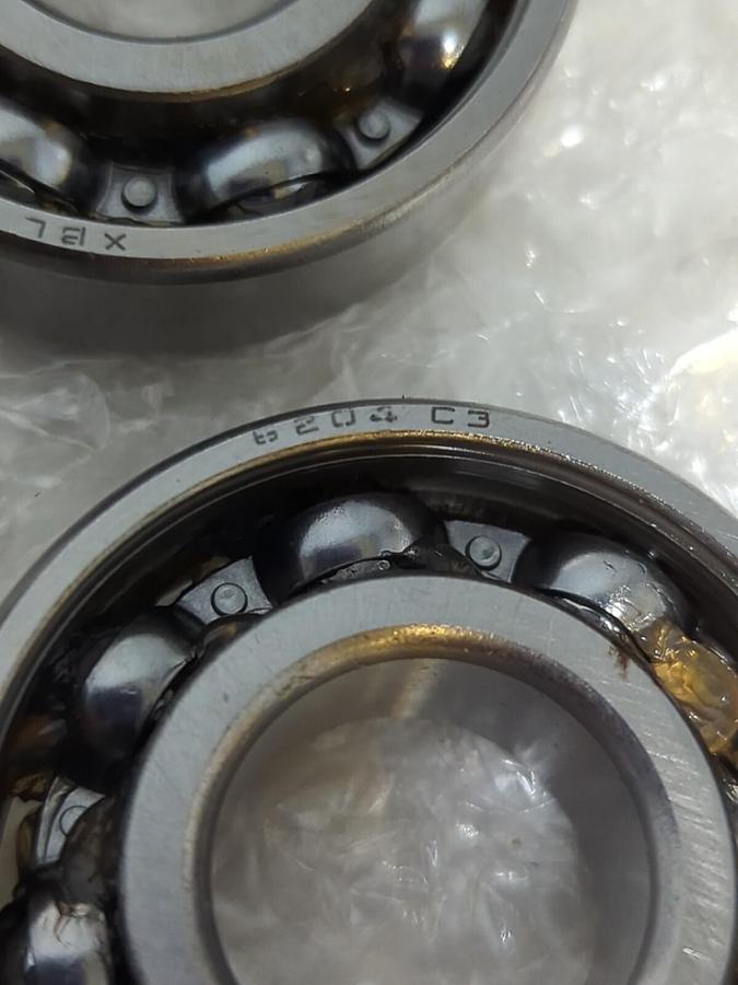 XBL BEARING,6204 C3,DEEP GROOVE BALL BEARING LOT OF 6 MISSING BOXES