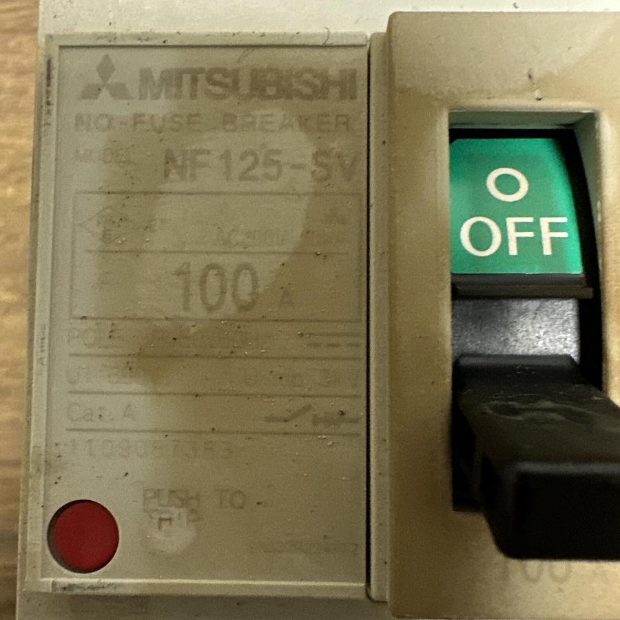Used Mitsubishi,NF125-SV,Breaker 100Amp