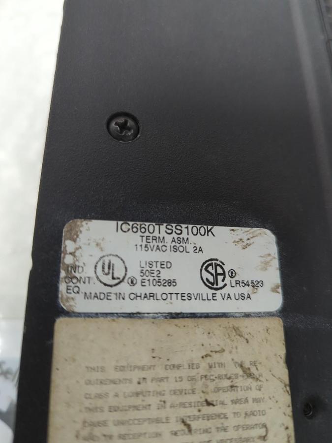 Used GE,1C660TSS100K,TERMINAL MODULE 8PT 115VAC ISOL 2A PRE-OWNED