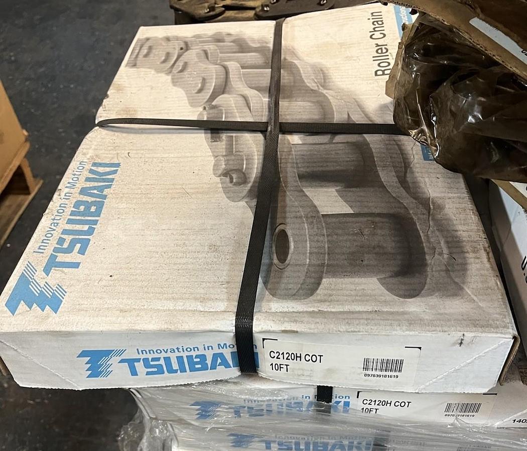 Tsubaki,C2120H-COT,10FT Roller Chain Double Pitch Heavy Series Cottered