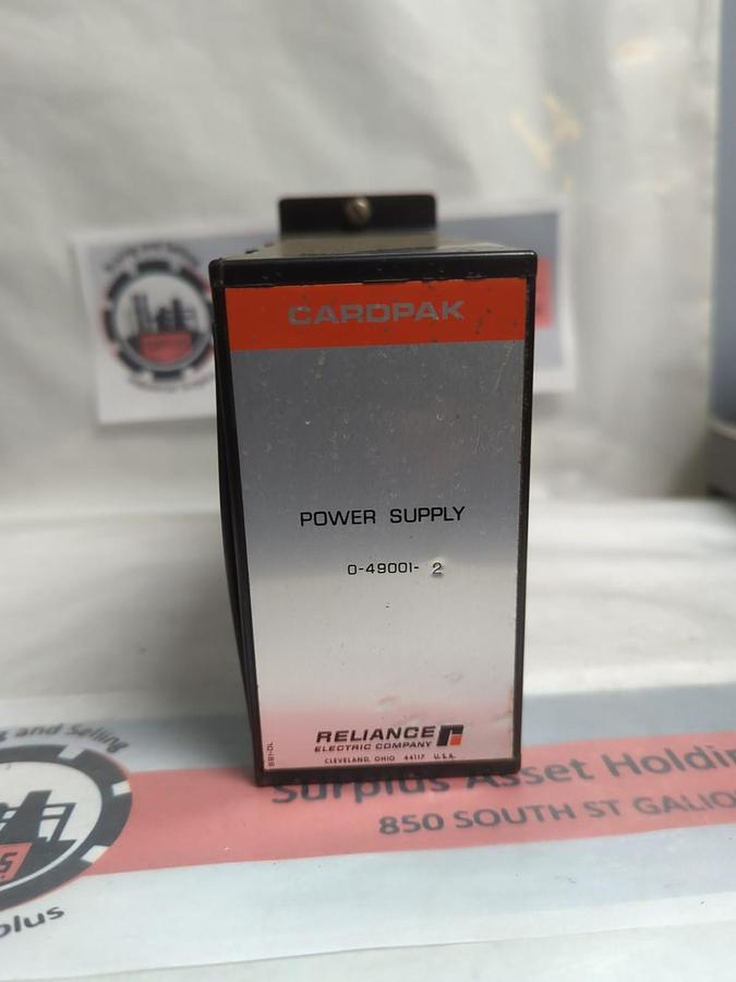 Used RELIANCE ELECTRIC,0-49001-2,CARDPAK POWER SUPPLY PRE-OWNED