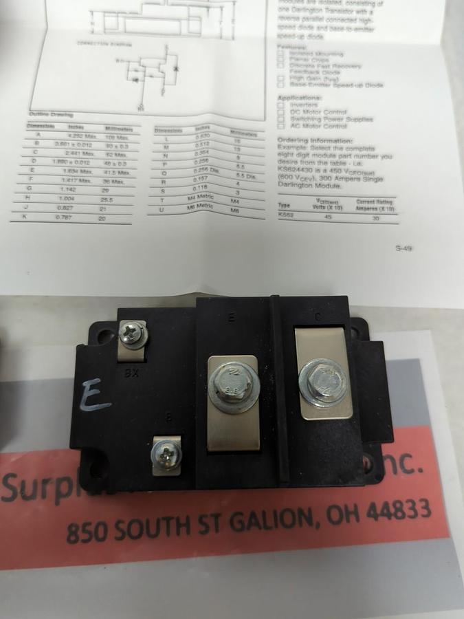 Used POWEREX,KS624530,MODULE LOT OF 2 PRE-OWNED