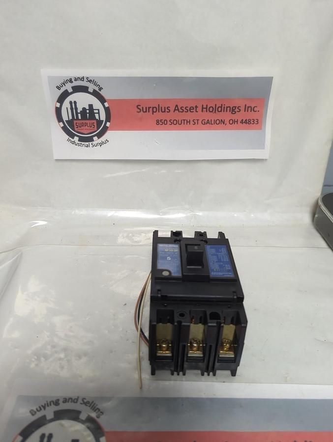 Used MITSUBISHI,NF30-SP,CIRCUIT BREAKER 5 AMP 3-POLE PRE-OWNED