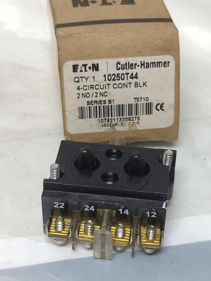 EATON CUTLER-HAMMER,10250T44,4-CICUIT CONTACT BLOCK LOT OF 2 NOS