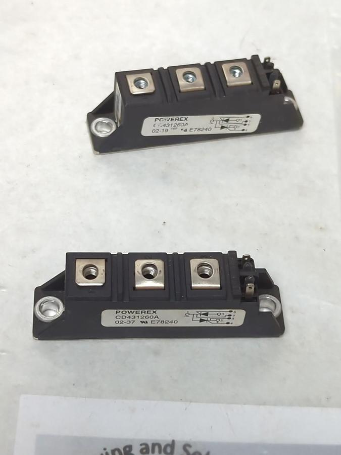 Used POWEREX,CD431260A,POWER BLOCK MODULE LOT OF 2 PRE-OWNED
