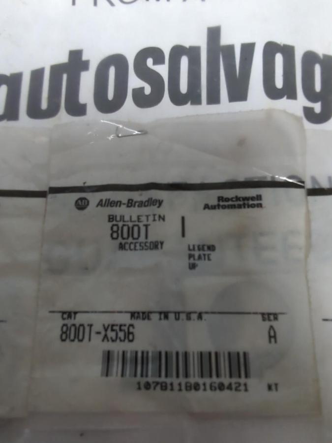ALLEN BRADLEY,800T-X556,SERIES A LEGEND PLATE UP LOT OF 3
