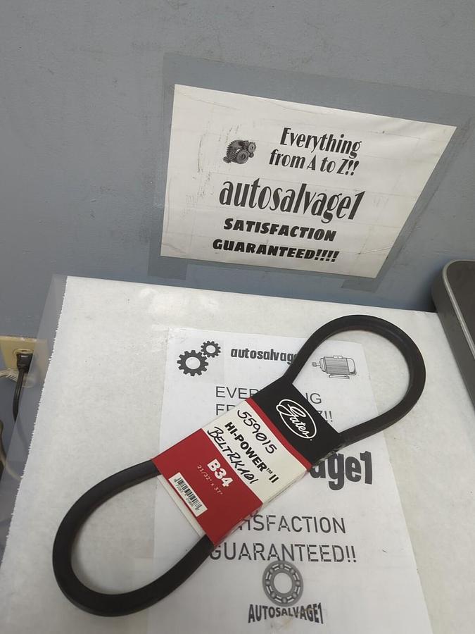 GATES,B34,HIGH POWER II BELT 21/32 X 37 INCH NOS