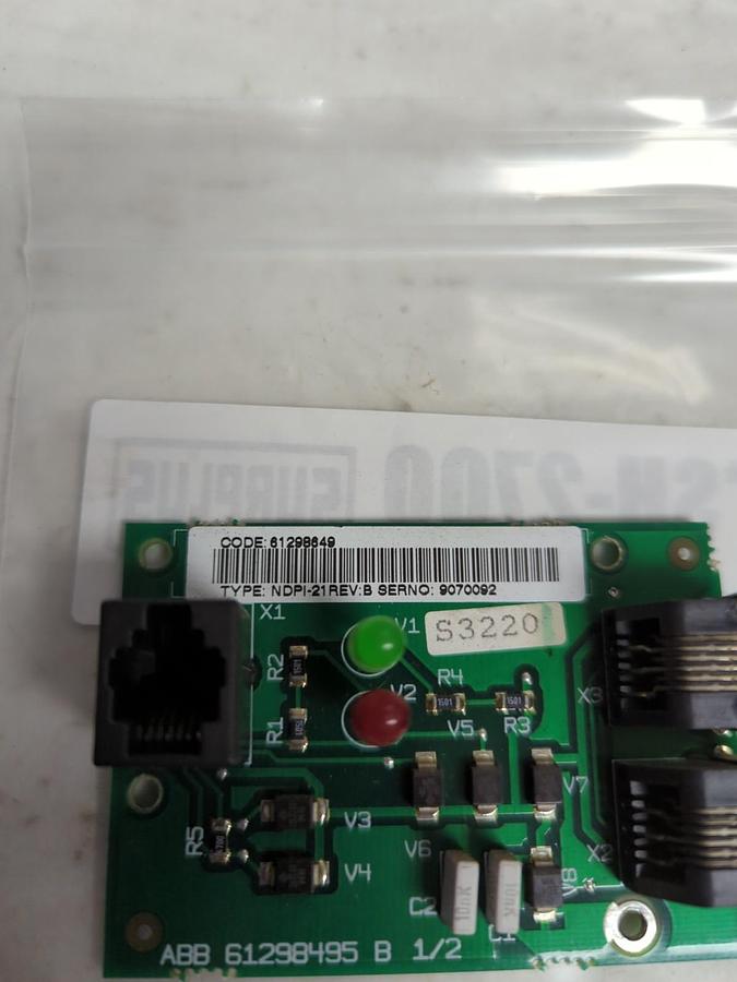 Used ABB,NDPI-21,REV B PANEL DRIVE BOARD 61298495 B 1/2 PRE-OWNED