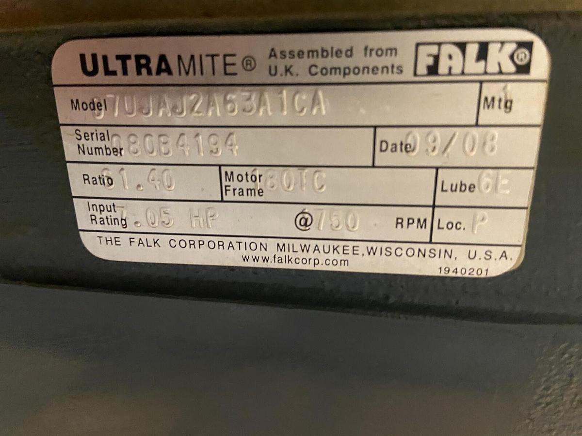 Used Falk UltraMite,07UJAJ2A63A1C,Gear Reducer Ratio 61.40 Motor Frame 180TC