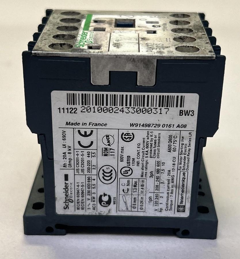 Used SCHNEIDER ELECTRIC,LP4K1201BW3,CONTACTOR