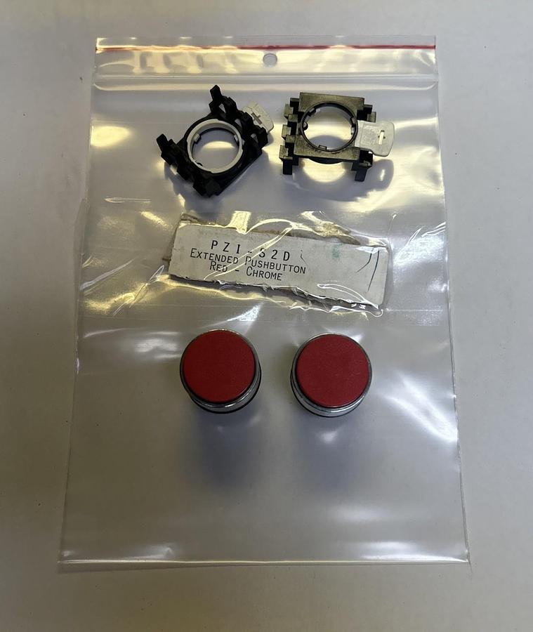 AGUT,PZI-S2D,RED EXTENDED PUSH BUTTON LOT OF 2 NOS