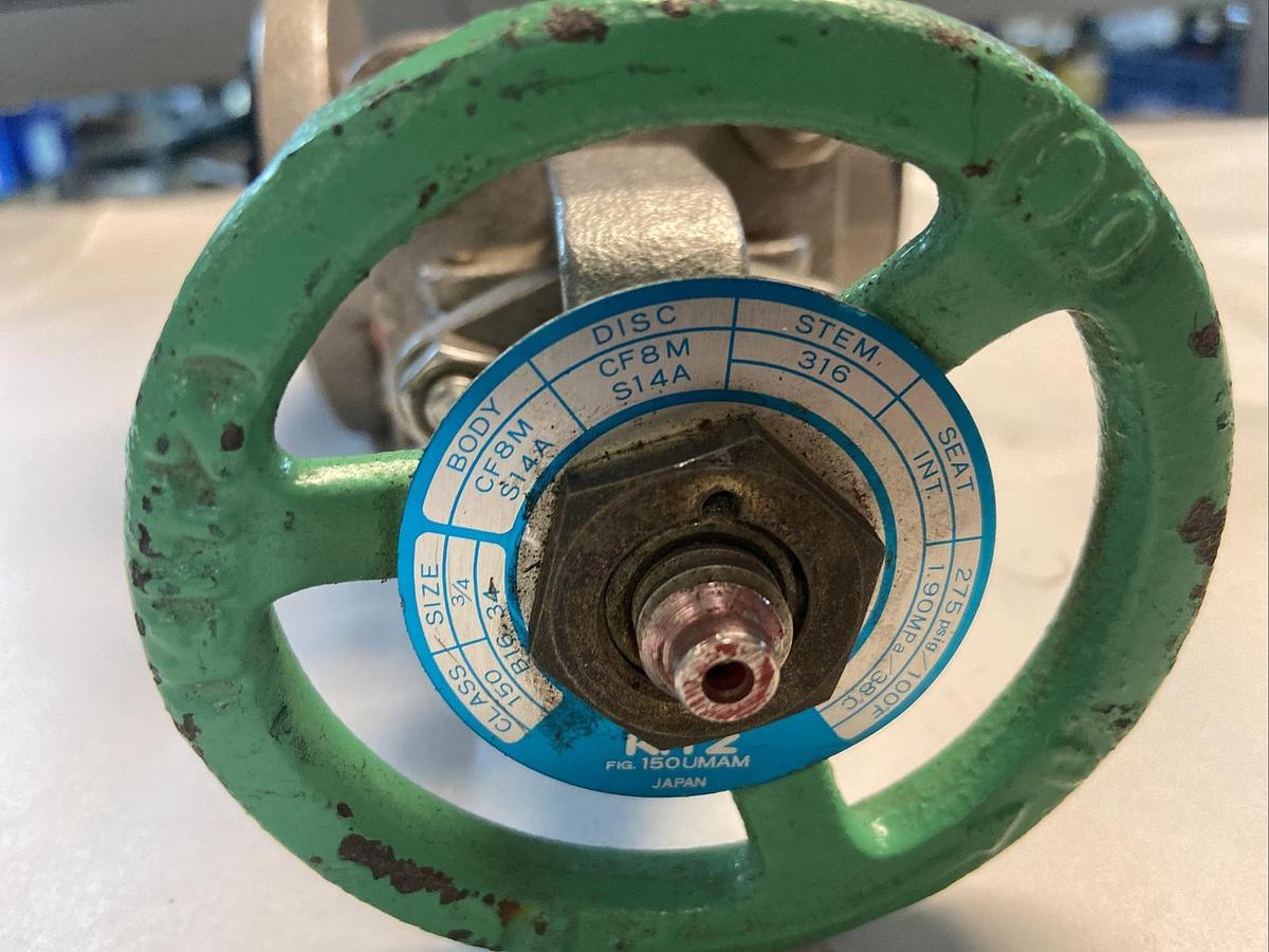 Kitz,B16-34,3/4IN Stainless Steel SS Gate Valve Class 150 CF8M 316 275psig/100f