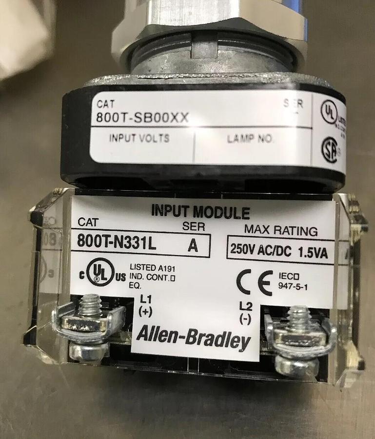 Allen Bradley,800T-SB00XX,Illuminated Amber Push Button