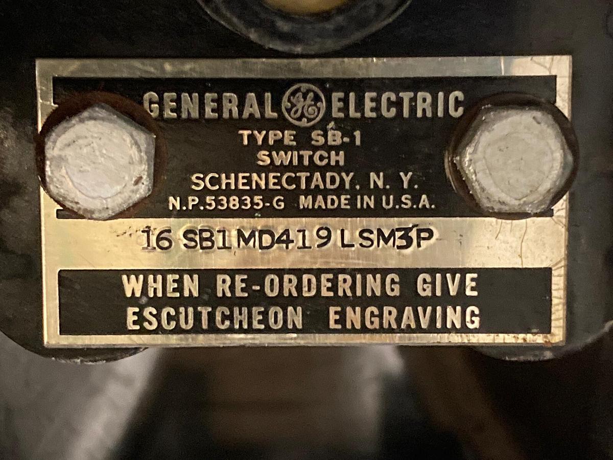 Used General Electric,16SB1MD419SM3P,Rotary Cam Switch