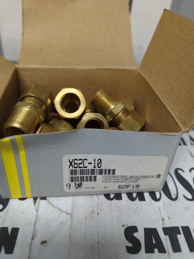 PARKER,X62C-10,BRASS SWIVEL FITTING BOX OF 9 NOS