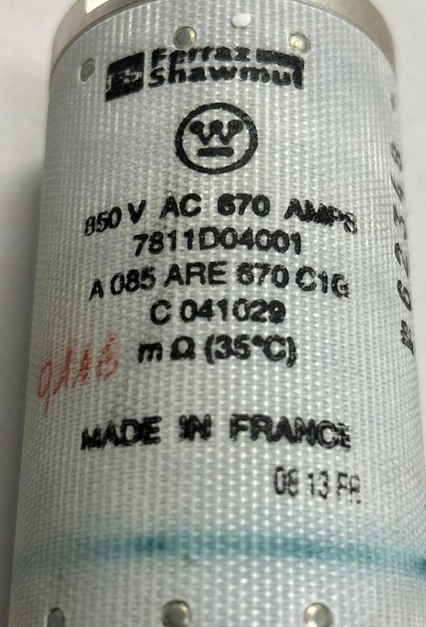 FERRAZ SHAWMUT,A085ARE670C1G,FUSE 670A 850V NOS