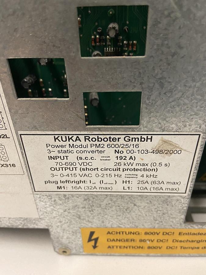 Used KUKA Roboter,GmbH PM2-600/25/16,Power Modul