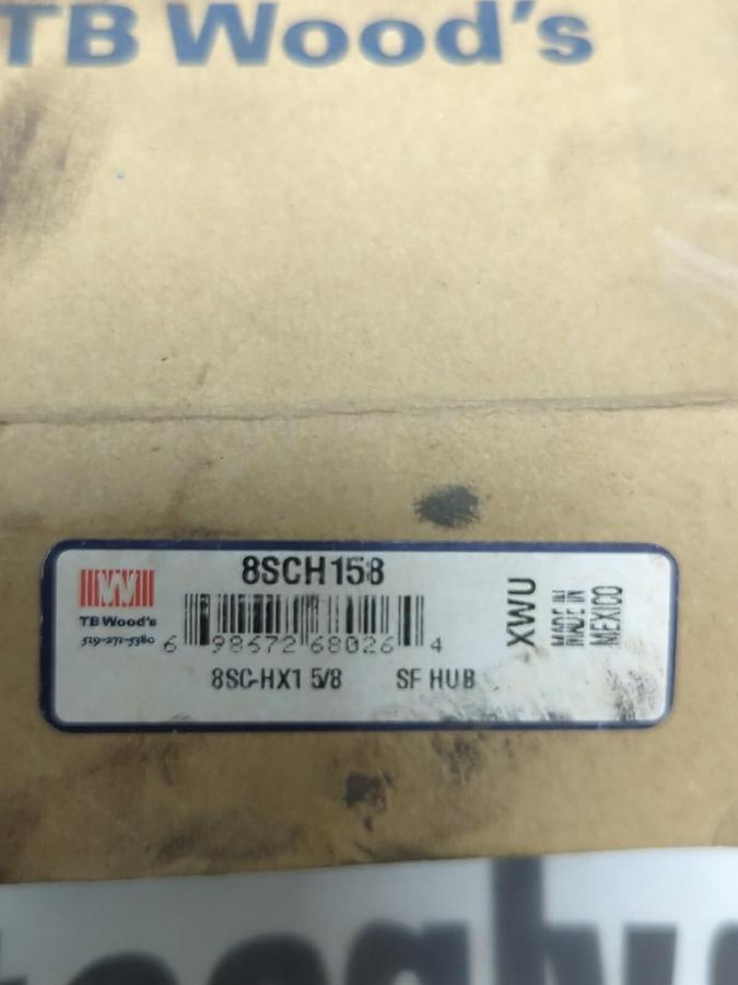 T.B. WOODS,8SCH158,8SC-HX1-5/8 INCH SLEEVE COUPLING/SPACER HUB MISSING HARDWARE
