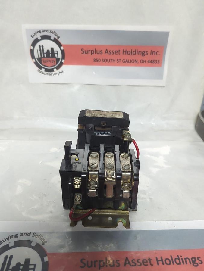 Used GENERAL ELECTRIC,CR306C0,SIZE 1 MOTOR STARTER 27 AMP 600VAC PRE-OWNED
