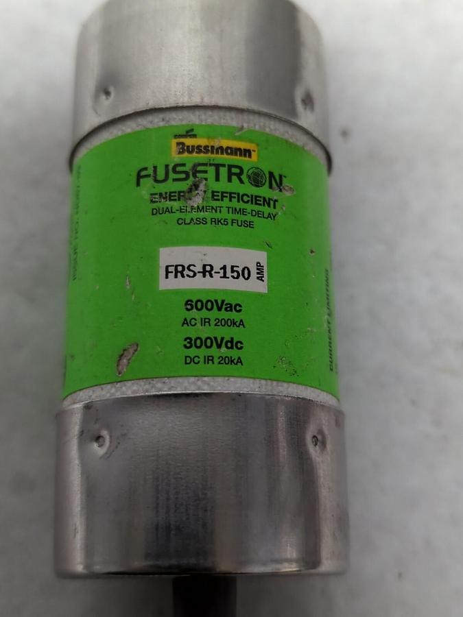 Used COOPER BUSSMANN,FRS-R-150,ENERGY EFFICIENT 150 AMP FUSE PRE-OWNED