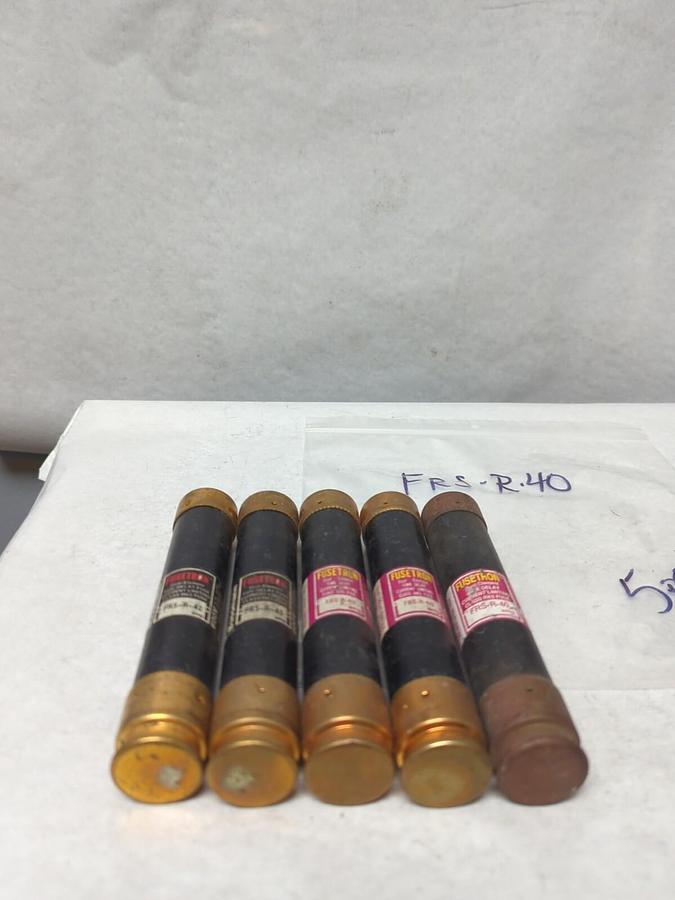 Used COOPER BUSSMANN,FTS-R-40,FUSETRON 40 AMP FUSE LOT OF 5 PRE-OWNED