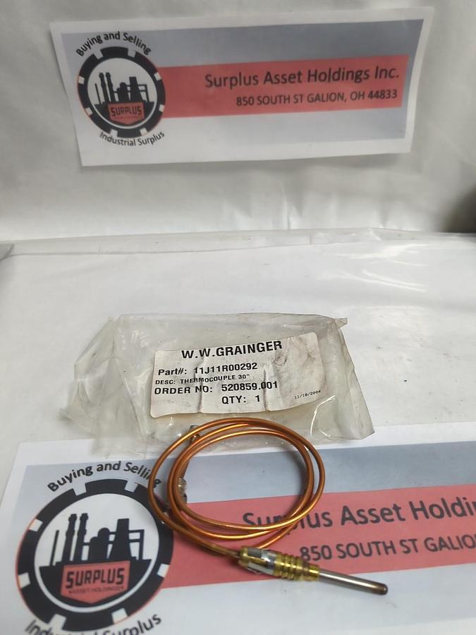 GRAINGER,11J11R00292,THERMOCOUPLE 30 INCH 0321-039A NOS