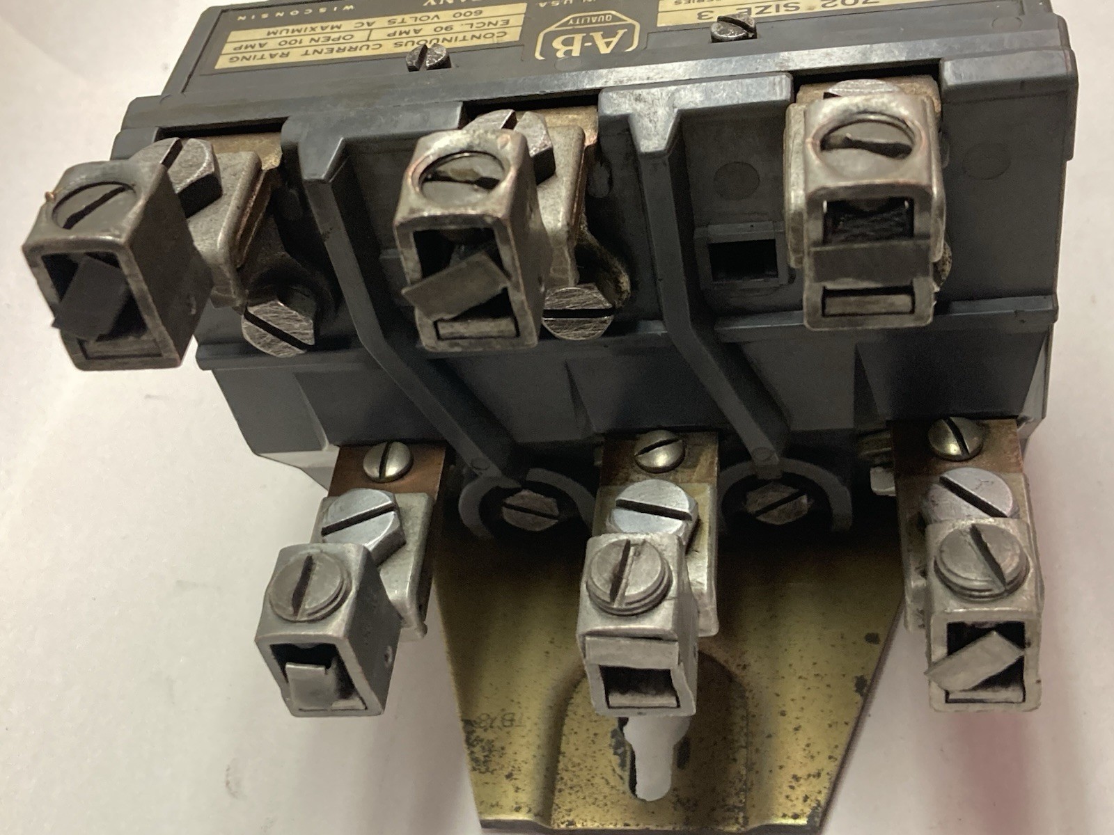 Used Allen-Bradley,702DOB93,Contactor Size 3 Ser K 600Vac