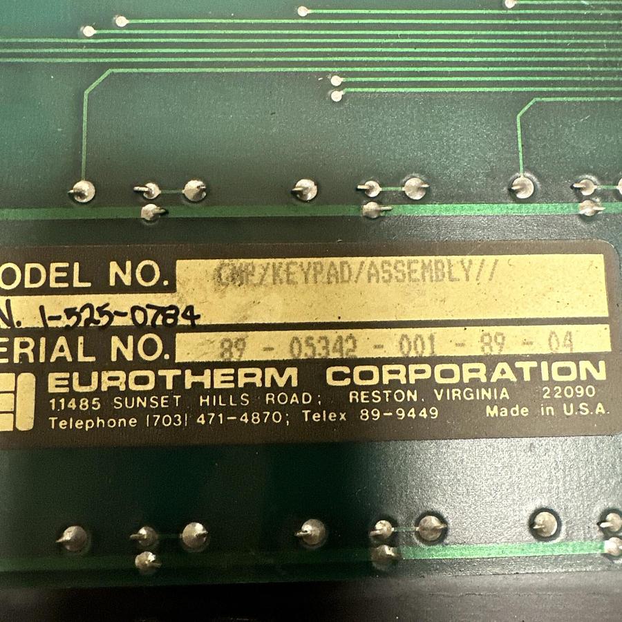 Used Eurotherm,1-525-0784,Keypad Assy Circuit Board
