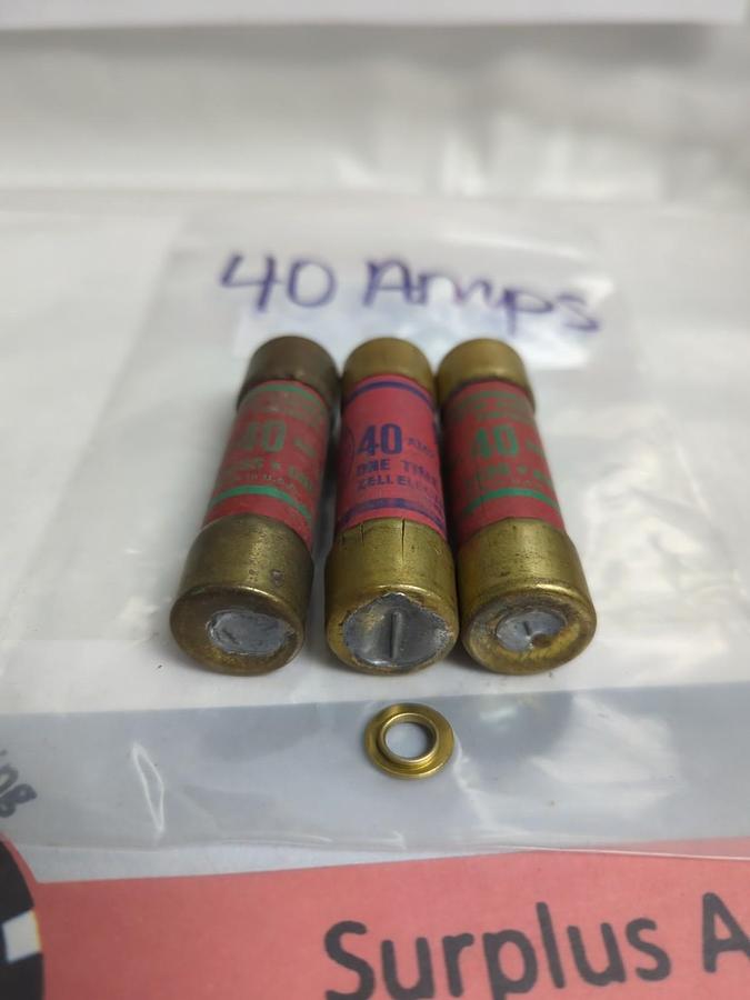 Used ROYAL/ZELL,OT15,ONE-TIME 15 AMP FUSE LOT OF 3 PRE-OWNED