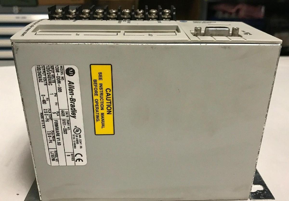 Used Allen Bradley,1398-DDM-005,Ultra Servo Drive 9101-2322 Firmware Version 1.60
