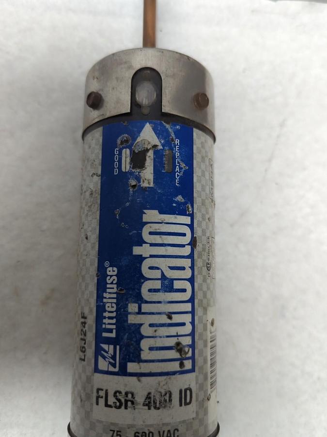 Used LITTELFUSE,FLSR-400ID,INDICATOR 400 AMP FUSE PRE-OWNED