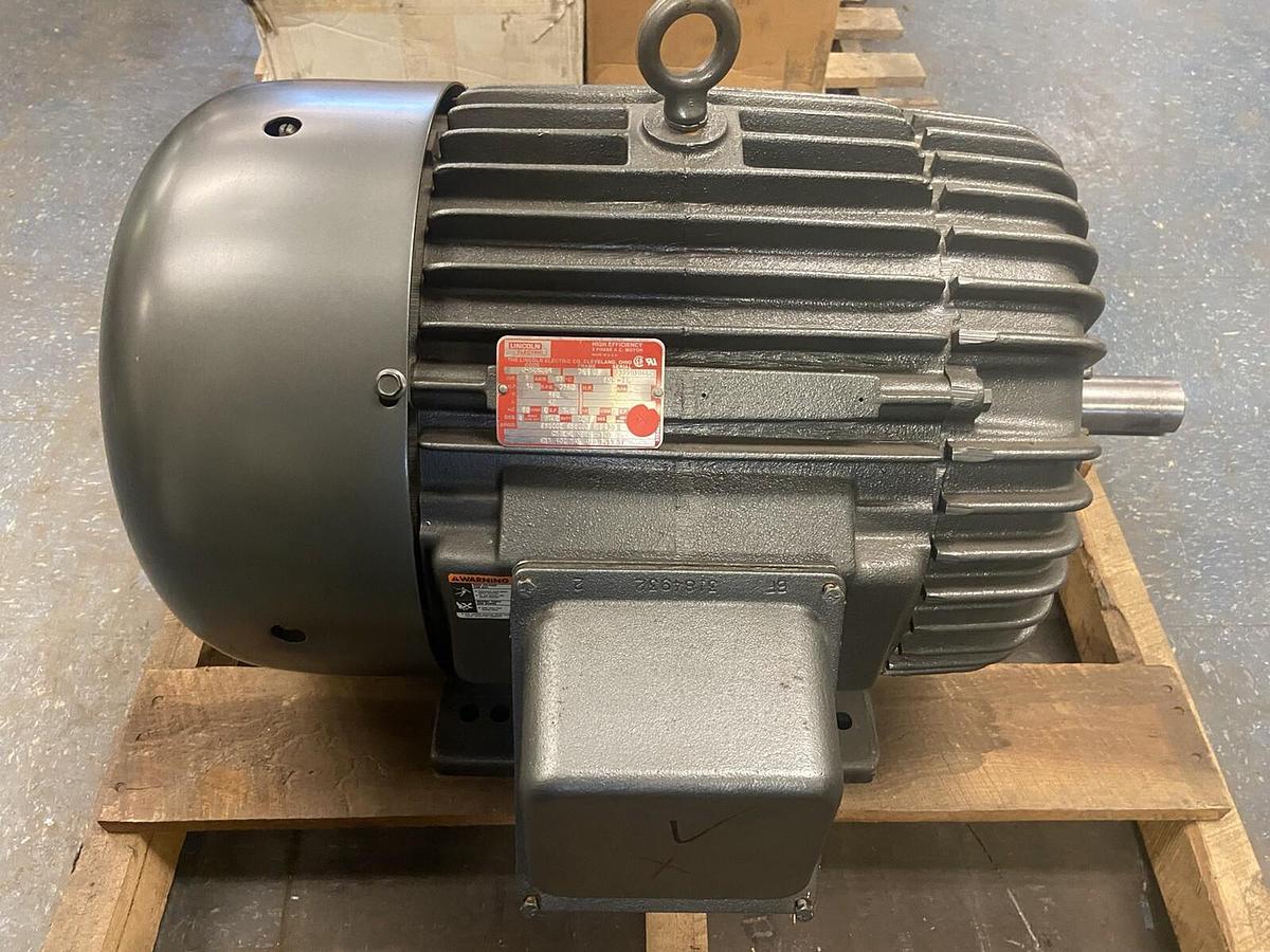 Used Lincoln,D-5G6004,40Hp High Efficiency AC Motor 3560RPM 460V Frame 364U