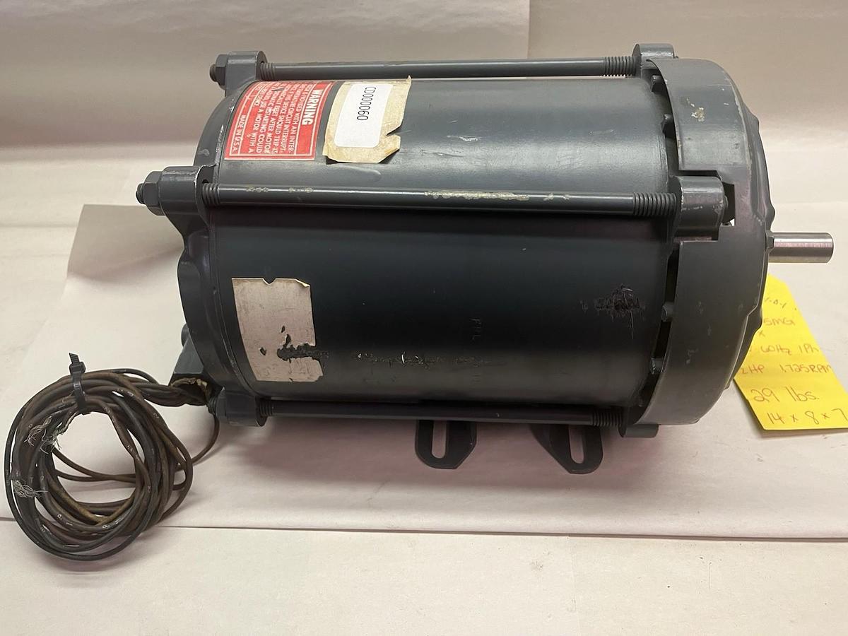 Used General Electric,5KC45MG1382EX,Single Phase Motor 1/2Hp 1725rpm Frame 56