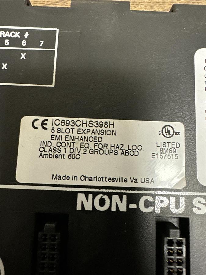 Used GE Fanuc,IC693CPU398H,5 Slot Expansion EMI Enhanced