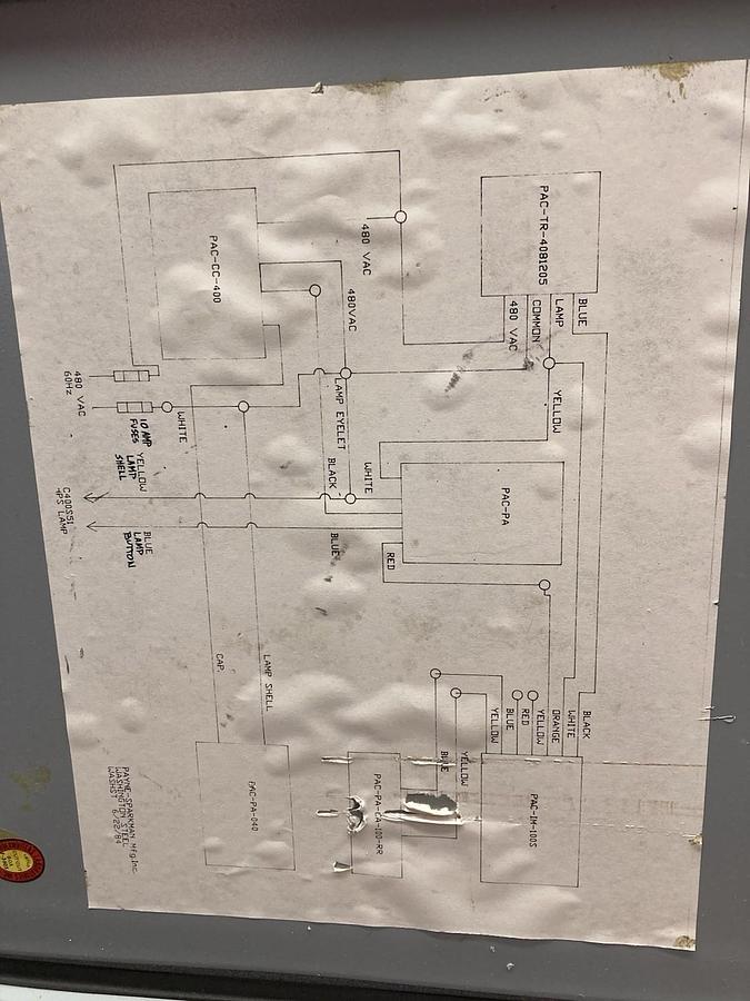 Used Payne Sparkman,CL400S-D-PA-JB,Enclosure Box 480Vac 3A