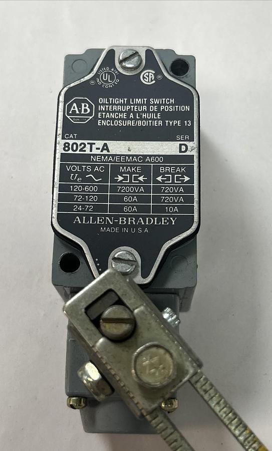 Used ALLEN BRADLEY,802T-A,OILTIGHT LIMIT SWITCH
