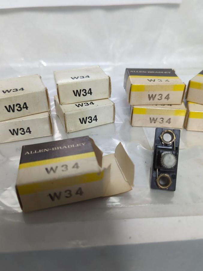 ALLEN BRADLEY,W34,THERMAL OVERLOAD HEATER ELEMENT LOT OF 9 NOS