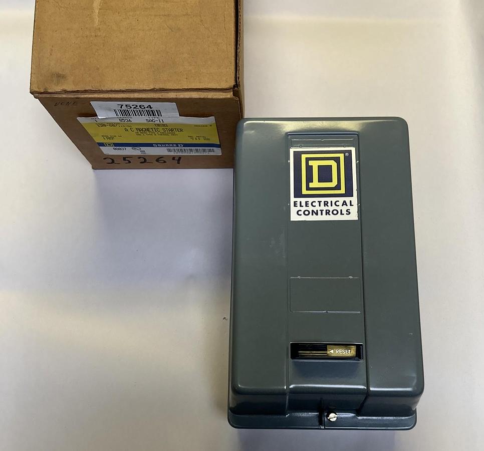 SQUARE D,8536SAG-11,AC MAGNETIC STARTER W/ ENCLOSE NOS