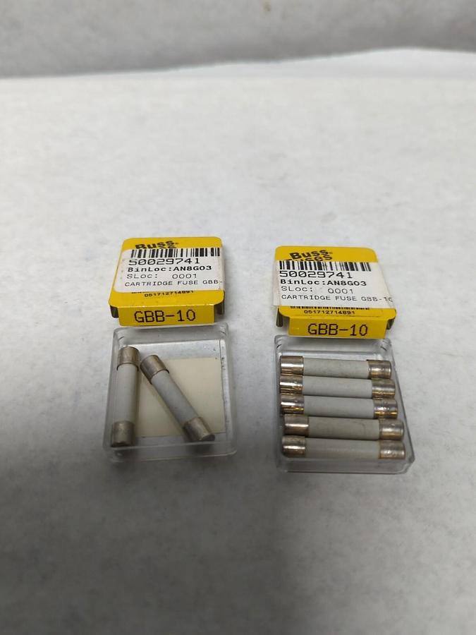 COOPER BUSSMANN,GBB-10,CERAMIC FUSES LOT OF 7 NOS
