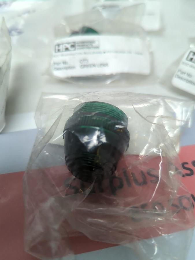 HOMEWOOD,OT3,GREEN LENSFOR STANDARD AND TX LIGHTS LOT OF 6 NOS