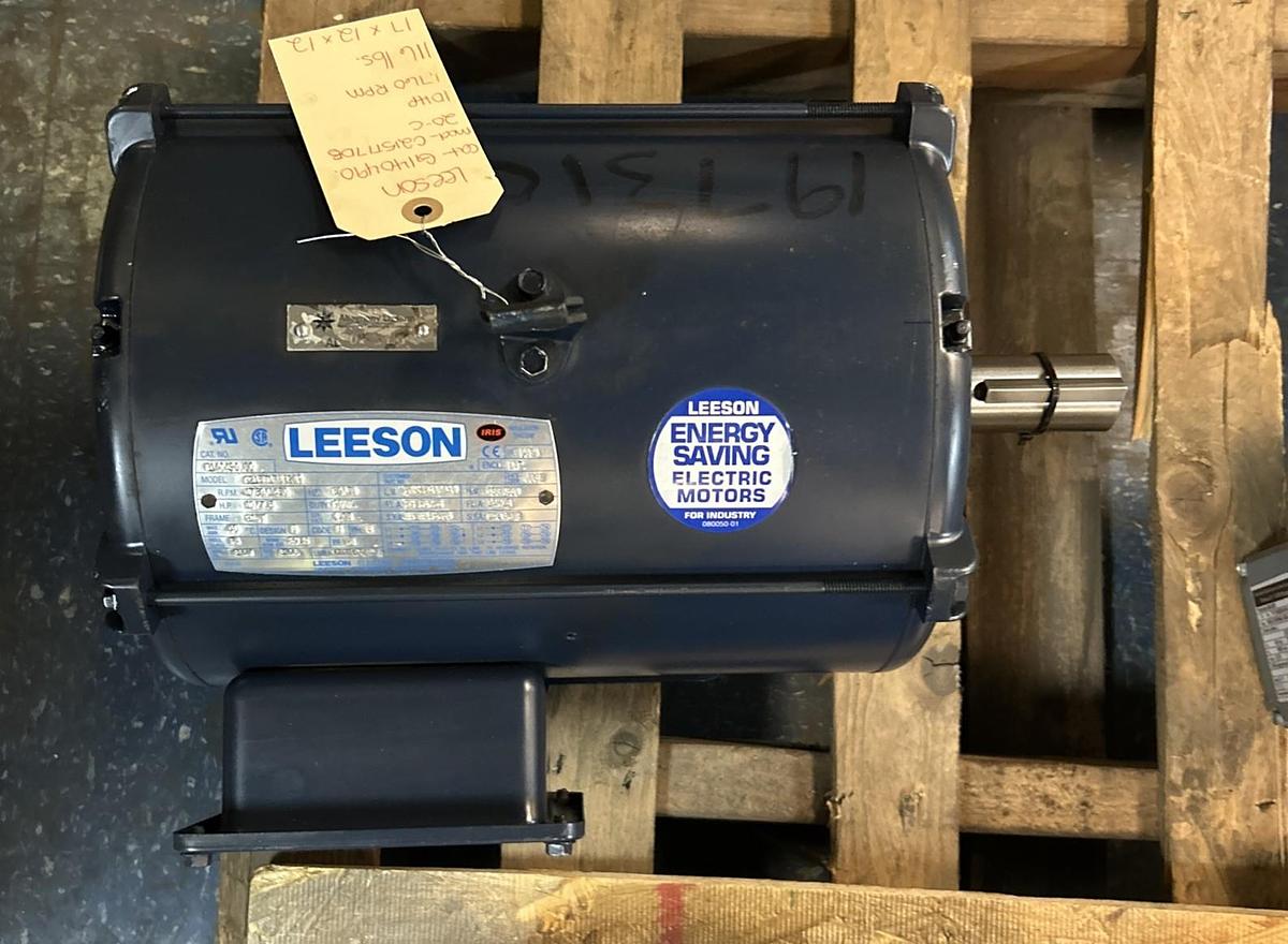 Used LEESON,C215T17DB,MOTOR 10HP 1760RPM 230/460V 3PH 215T FRAME