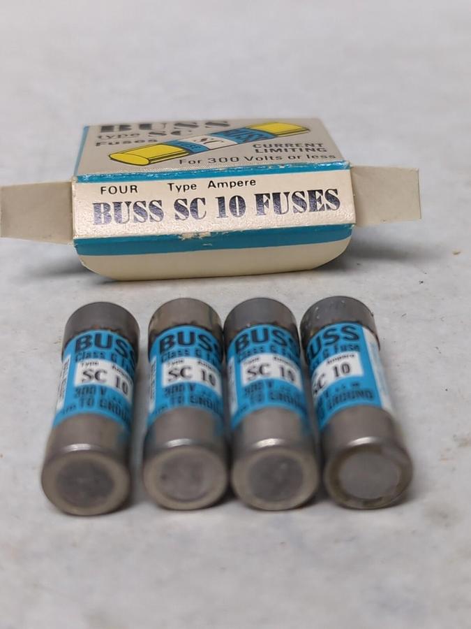COOPER BUSSMANN,SC 10,TYPE SC 10 AMP FUSES BOX OF 4 NOS