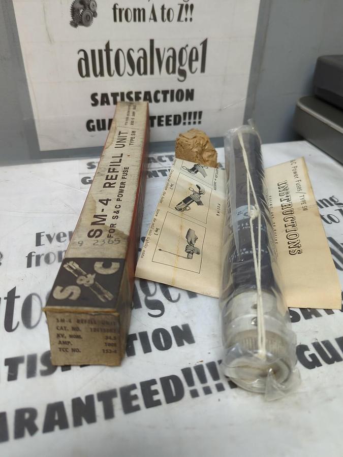 S&C,124150R3 SM-4,REFILL UNIT KV 34.5 AMP-100E TCC NO-153.4 NOS