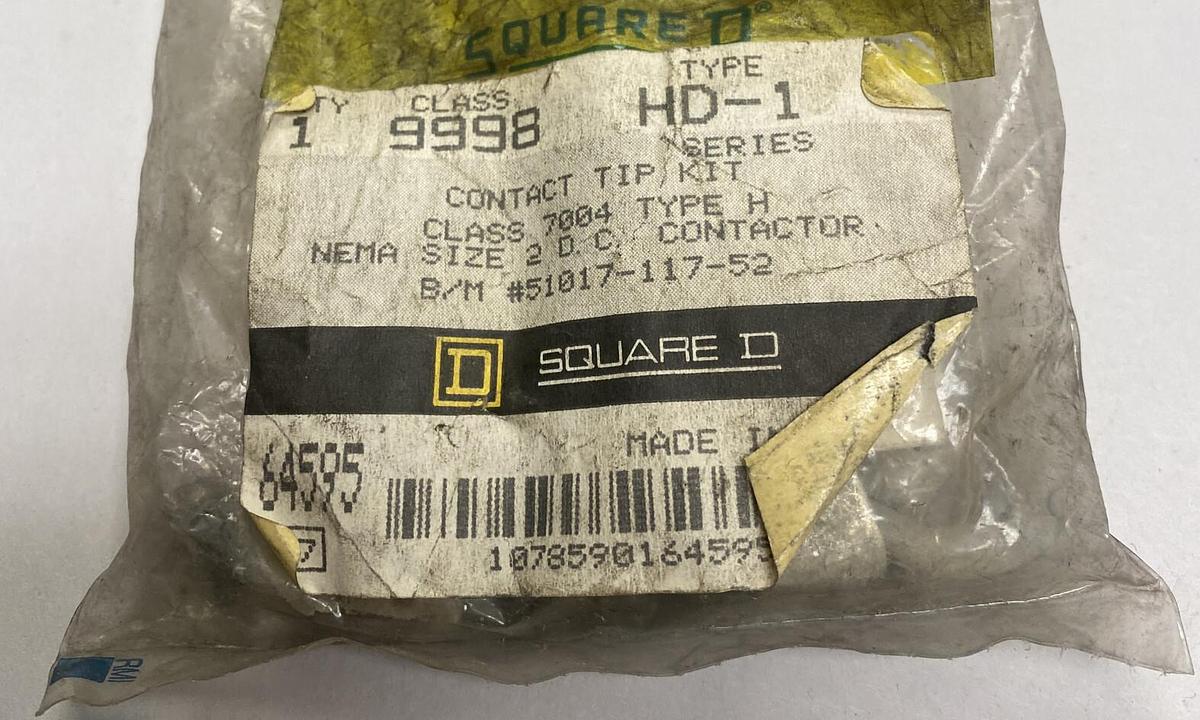 Used SQUARE D,9998HD-1,CONTACT KIT SIZE 2 NOW