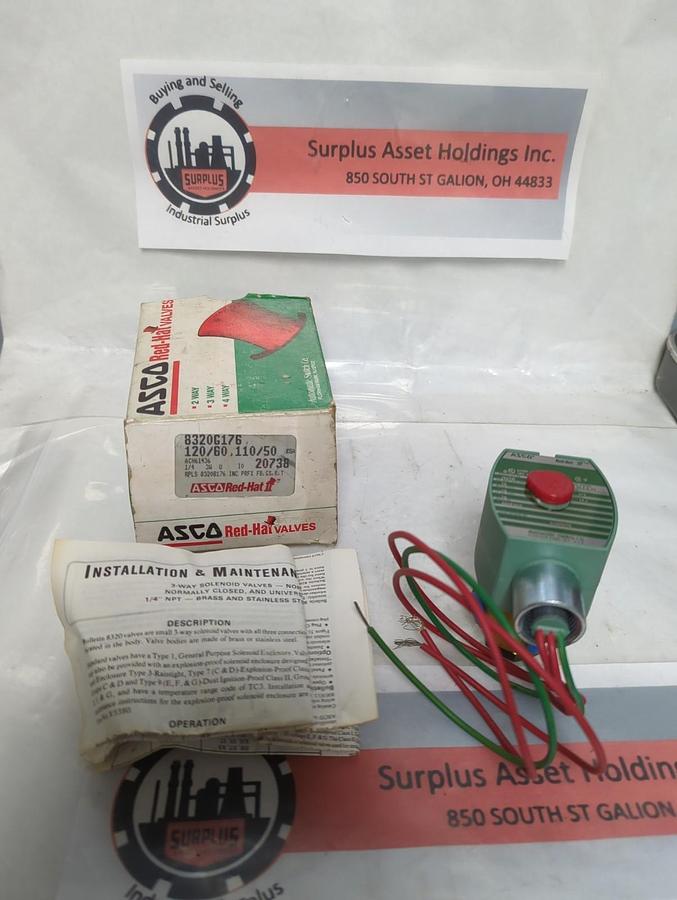 ASCO,8320G176,SOLENOID VALVE 1/4 INCH 17.1 WATT NOS
