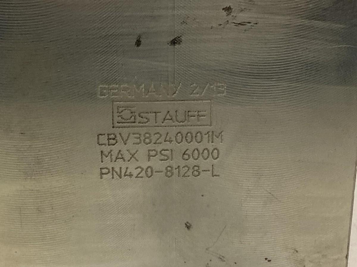 Used Stauff,CBV38240001M,3-Way Ball Valve 6000 PSI w/Lever