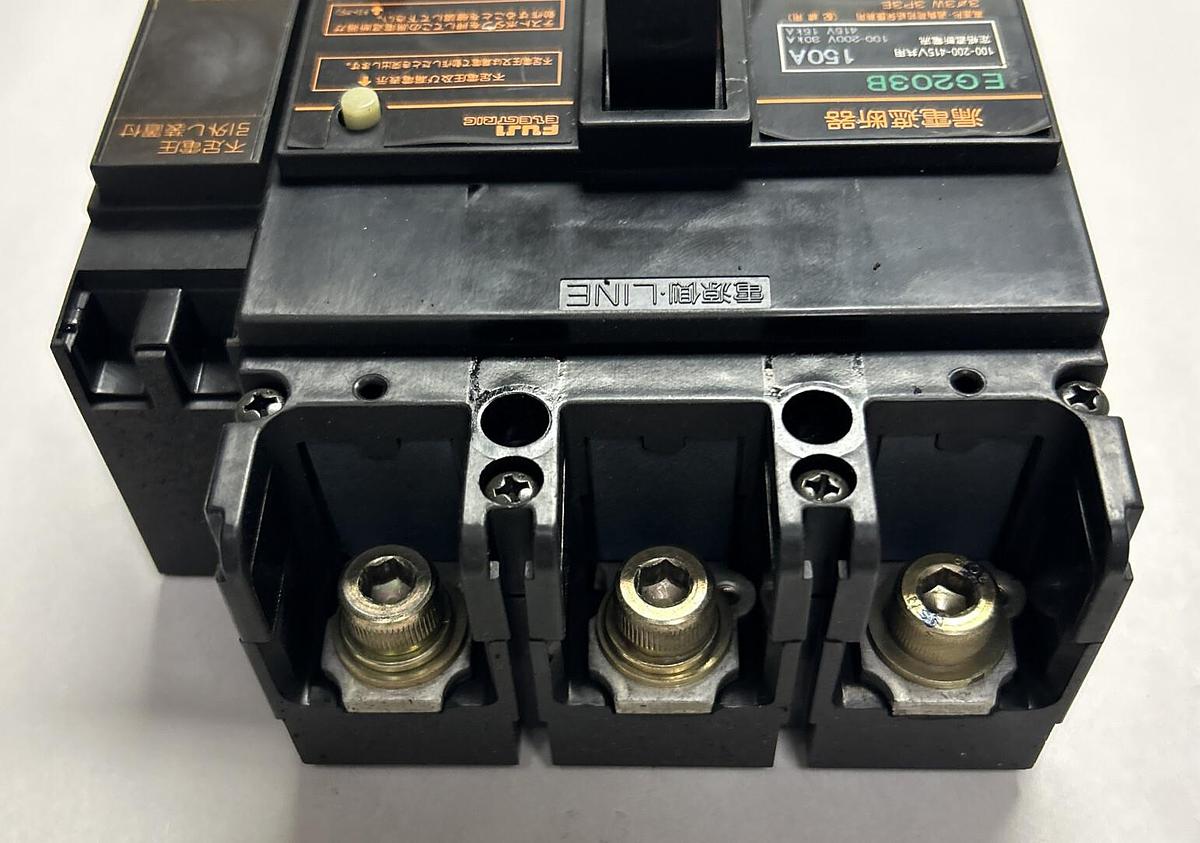 Used FUJI ELECTRIC,EG203B,CIRCUIT BREAKER 150A 100-200V
