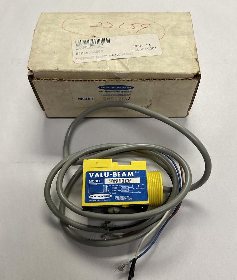 Used BANNER,SM912CV,PHOTOELECTRIC SENSOR