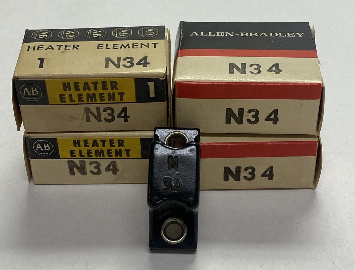 ALLEN BRADLEY,N34,OVERLOAD RELAY HEATER ELEMENT LOT OF 4 NOS